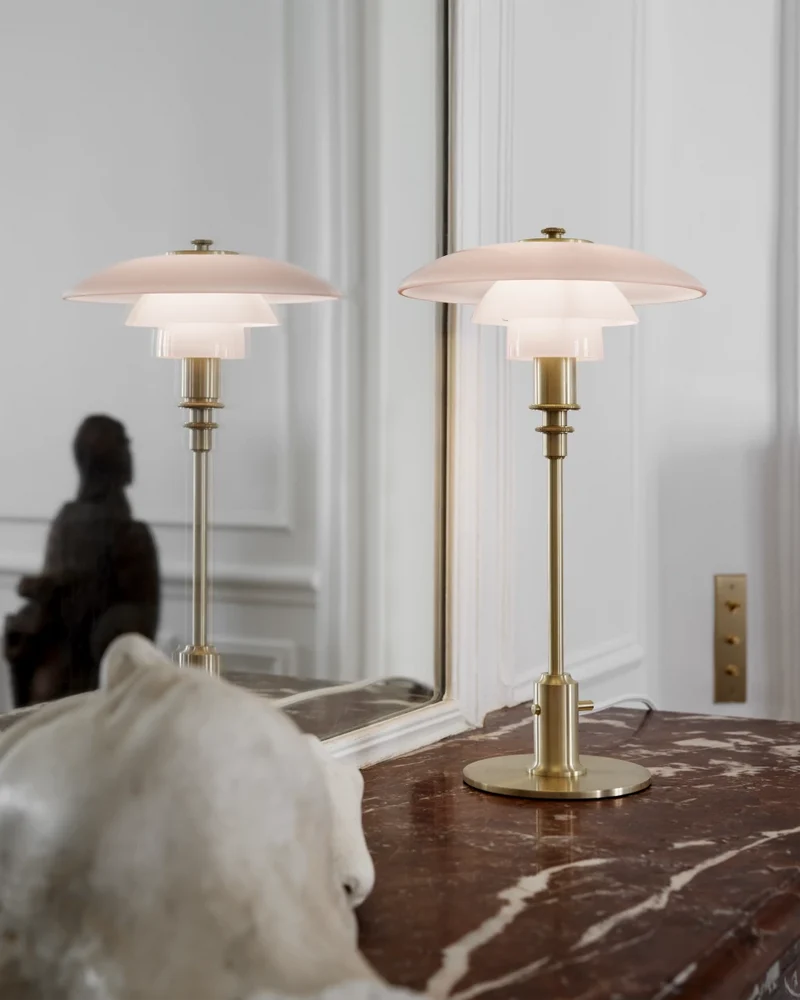 PH 2/1 Pale Rose Brass Table Lamp