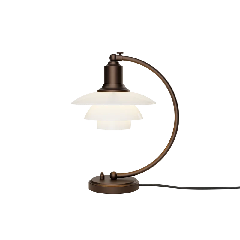 PH 2/2 Luna Aged Brass Opal Table Lamp
