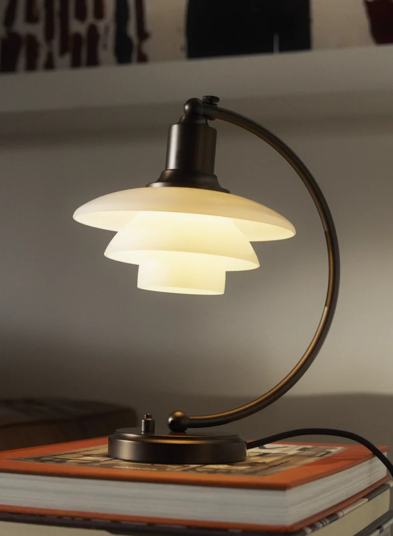 PH 2/2 Luna Aged Brass Opal Table Lamp