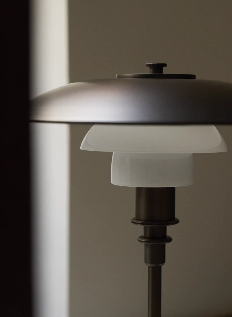 PH 3/2 Aged Brass Opal Table Lamp