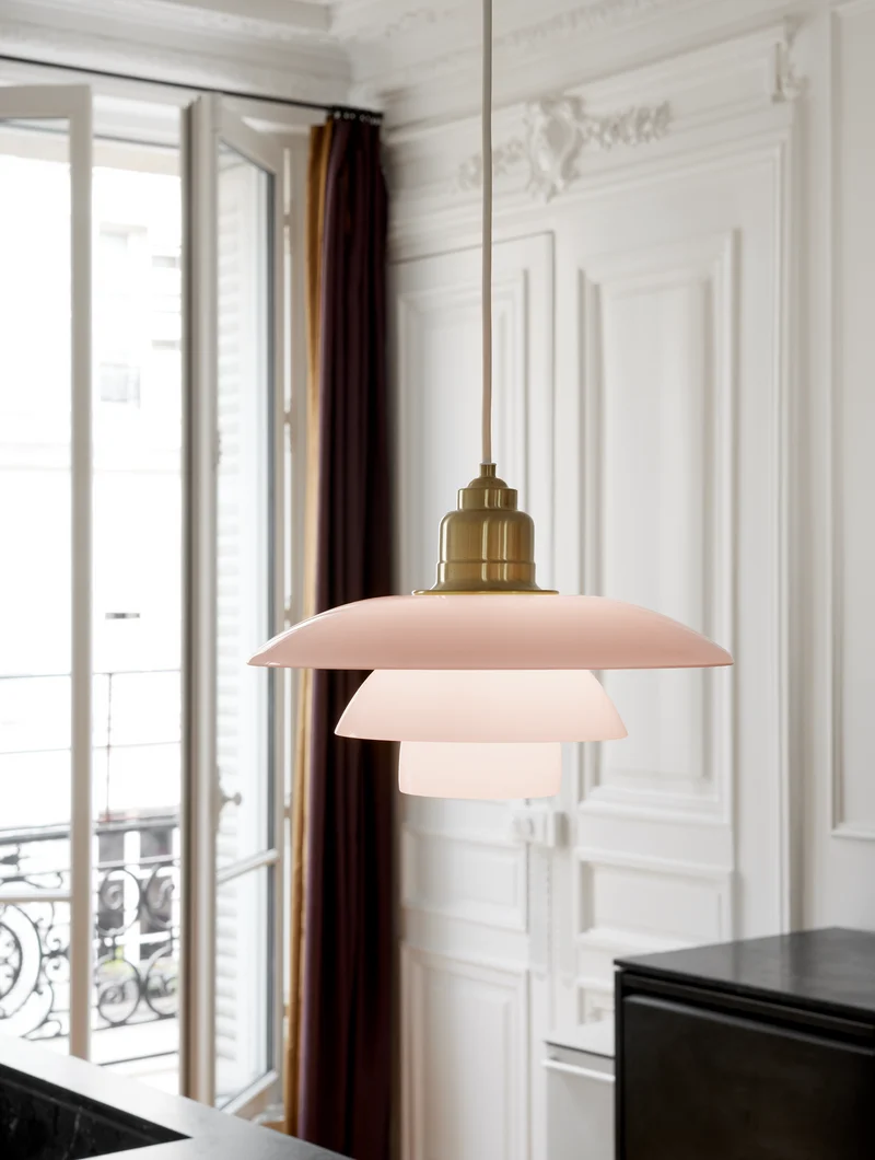 PH 3½-3 Pale Rose Brass Pendant