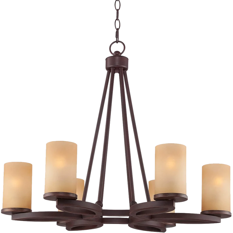 Fairport 6 Light 28wide Bronze Chandelier