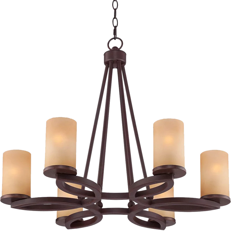 Fairport 6 Light 28wide Bronze Chandelier