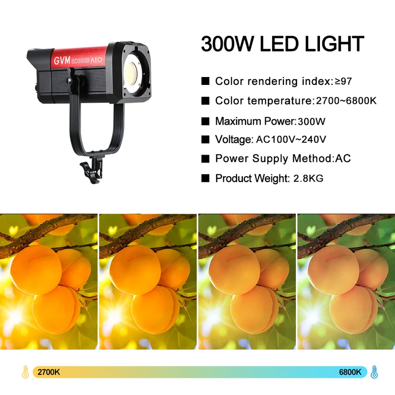 GVM SD300B AIO GVM Bi-Color Best Budget Light for Video
