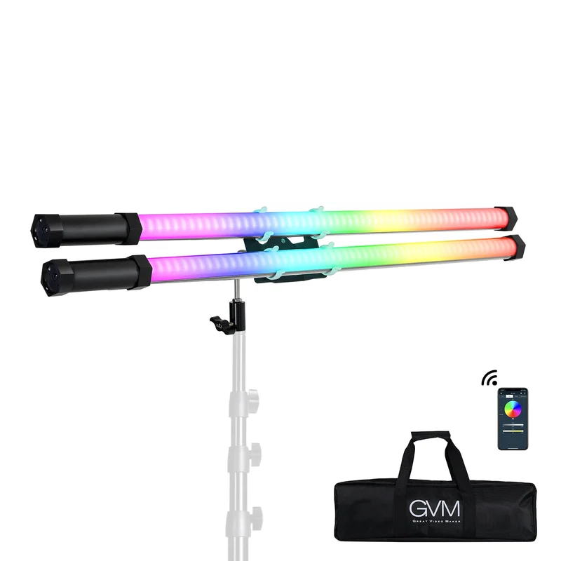 GVM-BD-100D RGB & Bi-Color Wand Light 2 Light Kit