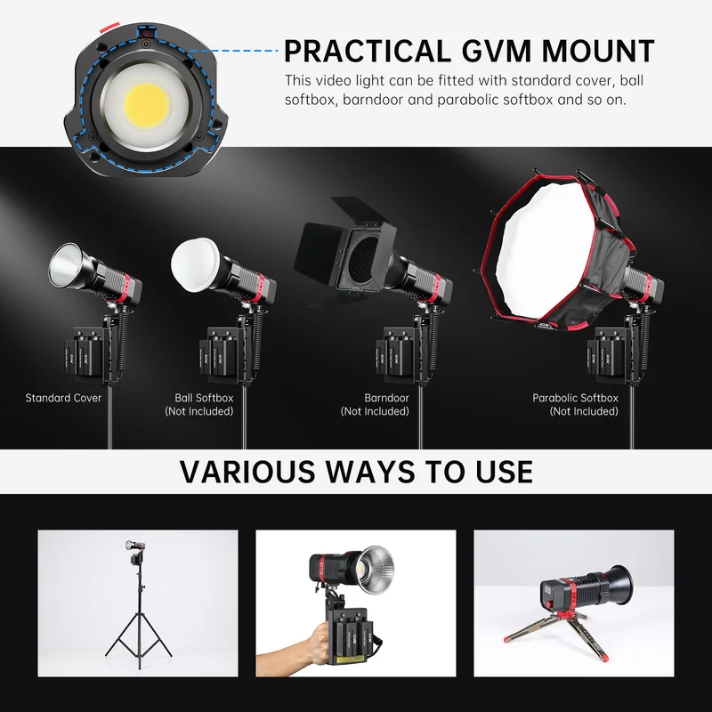 (Open Box) GVM PL60B Bi-Color Pocket LED Monolight Wihout Barrery