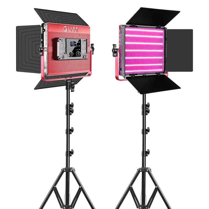 GVM-1200D 50W Bi-Color+50W RGB Led Video Light(2-Light-Kit)
