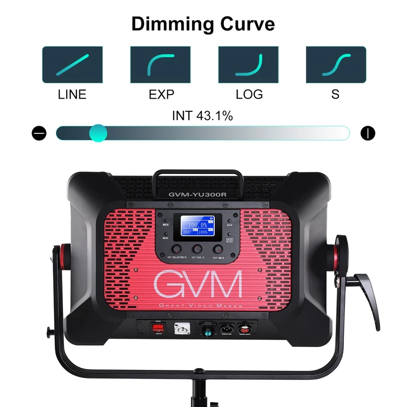 (Open Box) GVM YU300R Led Video Lights Panel Rgb And Bi-Color Studio Light