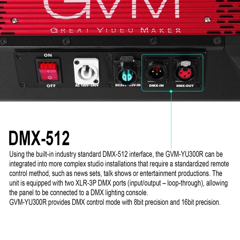 (Open Box) GVM YU300R Led Video Lights Panel Rgb And Bi-Color Studio Light