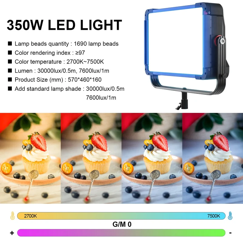 (Open Box) GVM YU300R Led Video Lights Panel Rgb And Bi-Color Studio Light