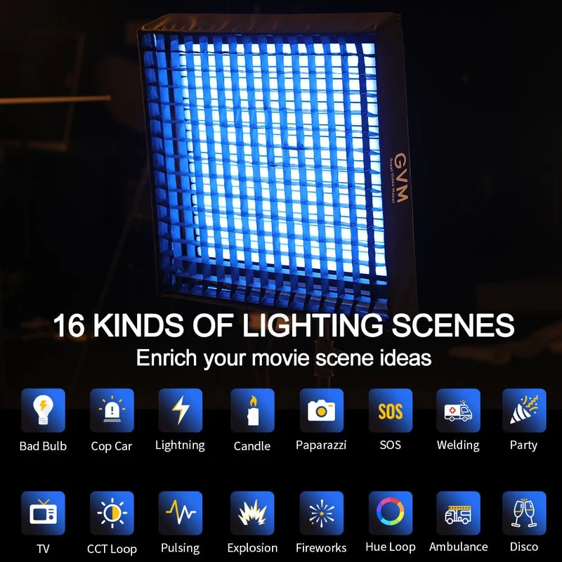 GVM B200C 200W RGB&Bi-Color Flexible LED Light