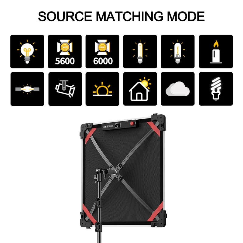 GVM B200C 200W RGB&Bi-Color Flexible LED Light