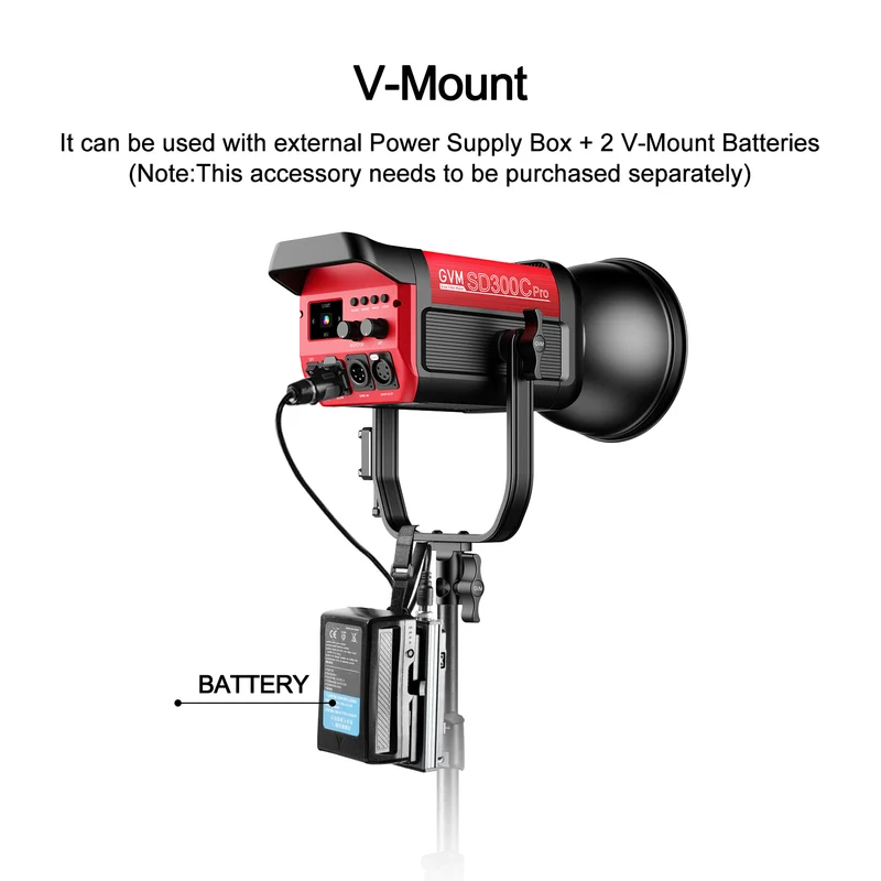 GVM PRO SD300C 300W High Power RGB&Bi-Color Monolight（Buy 1 Get 1 Free）(add 2 items to cart)
