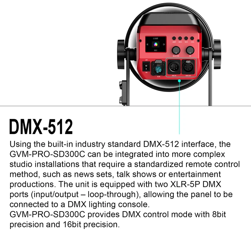 GVM PRO SD300C 300W High Power RGB&Bi-Color Monolight（Buy 1 Get 1 Free）(add 2 items to cart)