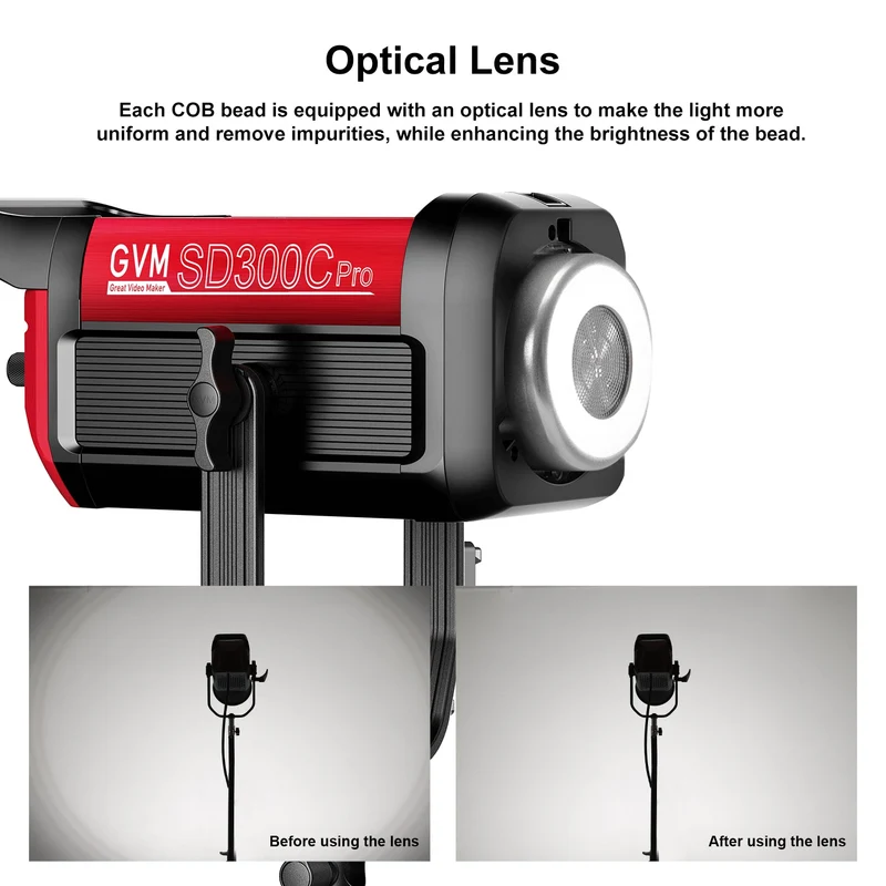GVM PRO SD300C 300W High Power RGB&Bi-Color Monolight（Buy 1 Get 1 Free）(add 2 items to cart)