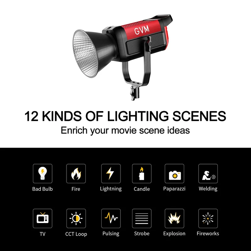 GVM PRO-SD200B 200W Bi-Color Monolight Kit with Lantern Softbox (Open Box)