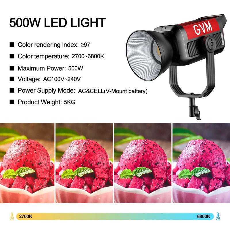 GVM PRO-SD500B 500W Bi-Color Monolight (Buy 1 Get 1 Free)(Add 2 items to cart)