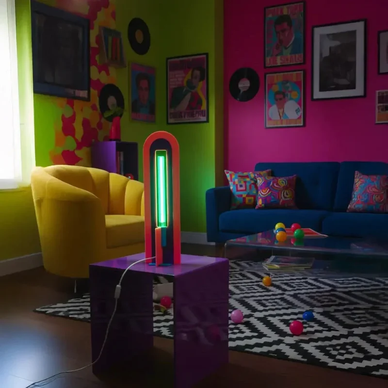 Lampe de table Andy – Design Pop Art en acrylique coloré