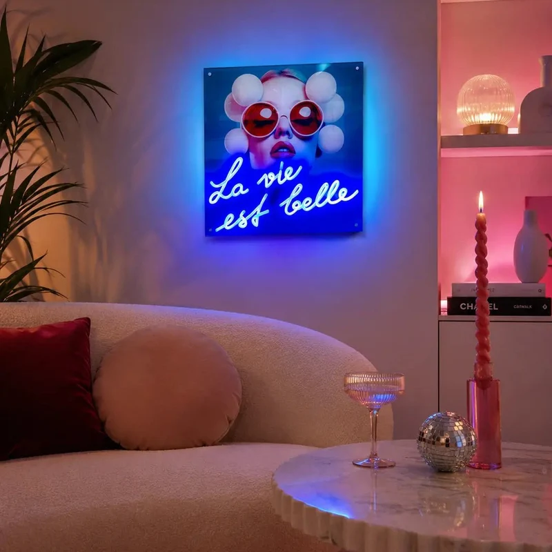 Tableau décoratif "La Vie est Belle" - Message in the Frame
