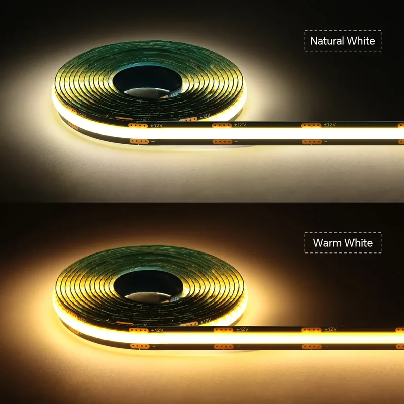 Behind-Panel Sensor COB LED Strip Light Kit - Dimmable, Black PCB