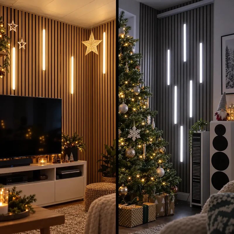 Touch Sensor Slat Wall LED Light Bar Kit - Self-Adhesive, 50/100cm