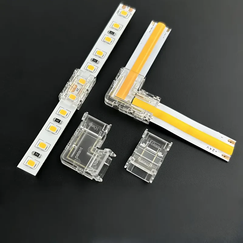 8mm COB/SMD LED Strip Lights Connector - Welding-Free, 12V/24V