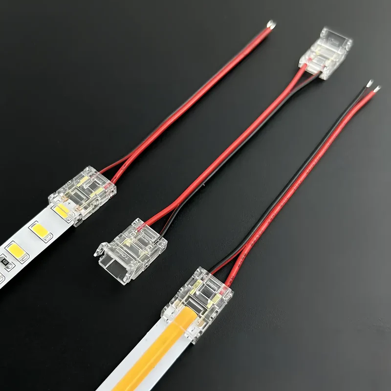 8mm COB/SMD LED Strip Lights Connector - Welding-Free, 12V/24V
