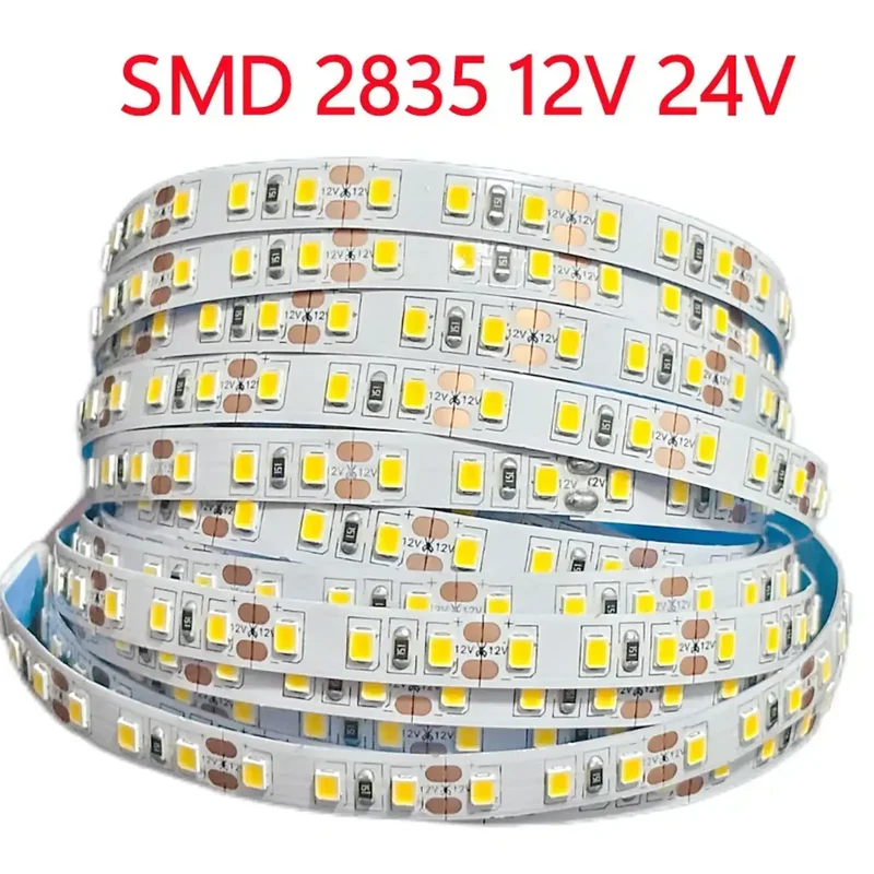 SMD 2835 LED Strip Lights 120 LEDs/m - DC12V/24V, 9 Colors, Flexible & Cuttable