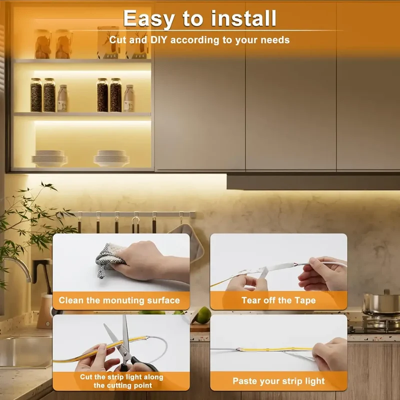 Tuya Zigbee 3.0 COB LED Strip Light - 5V USB, Dimmable 320 LEDs/m, Works with Alexa Google