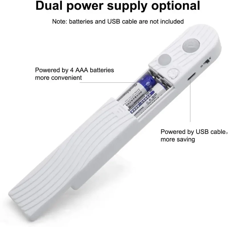 Motion Sensor COB LED Strip Light for Cabinets & Closets - Battery-Powered, 320 LEDs/m