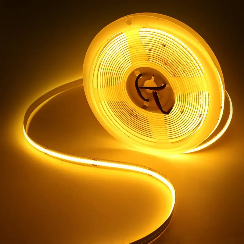 Motion Sensor COB LED Strip Light for Cabinets & Closets - Battery-Powered, 320 LEDs/m