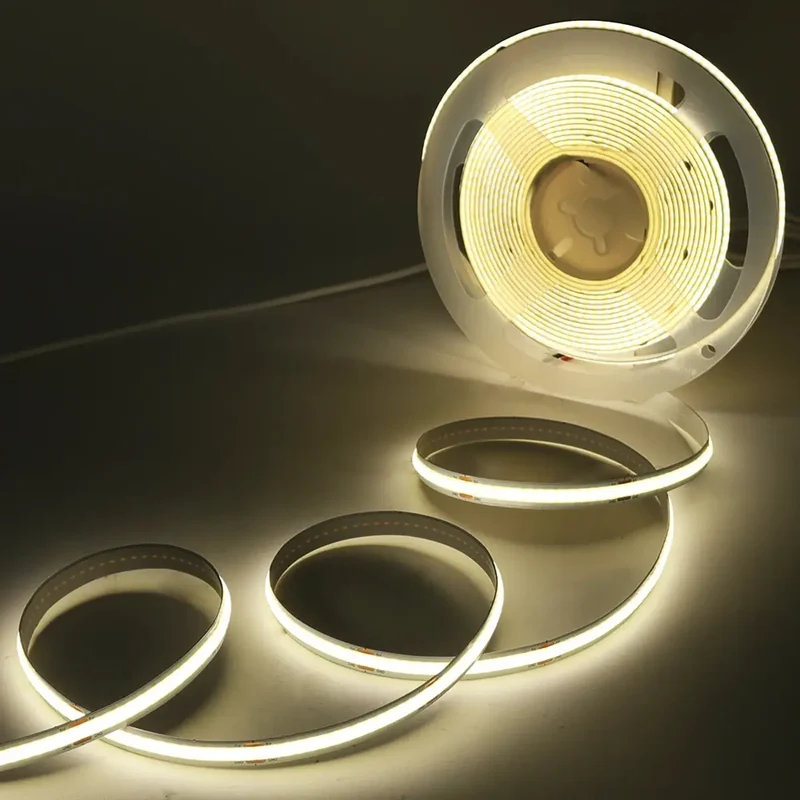Motion Sensor COB LED Strip Light for Cabinets & Closets - Battery-Powered, 320 LEDs/m