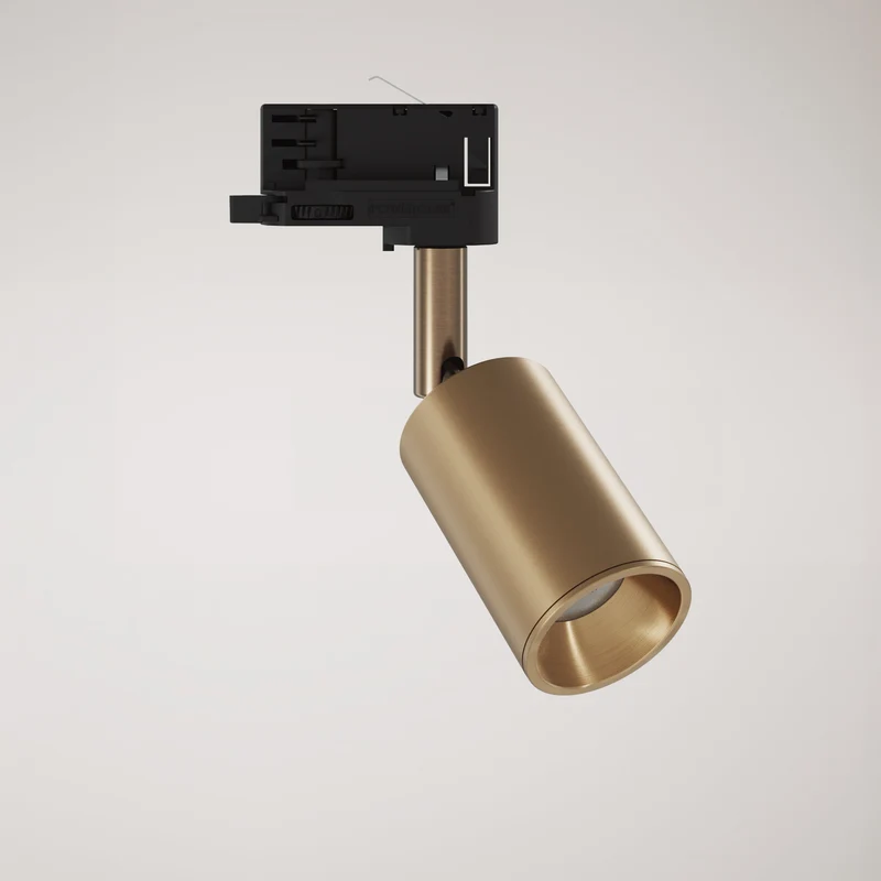 Spot orientable Bispot pour système à rail - Bronze satiné