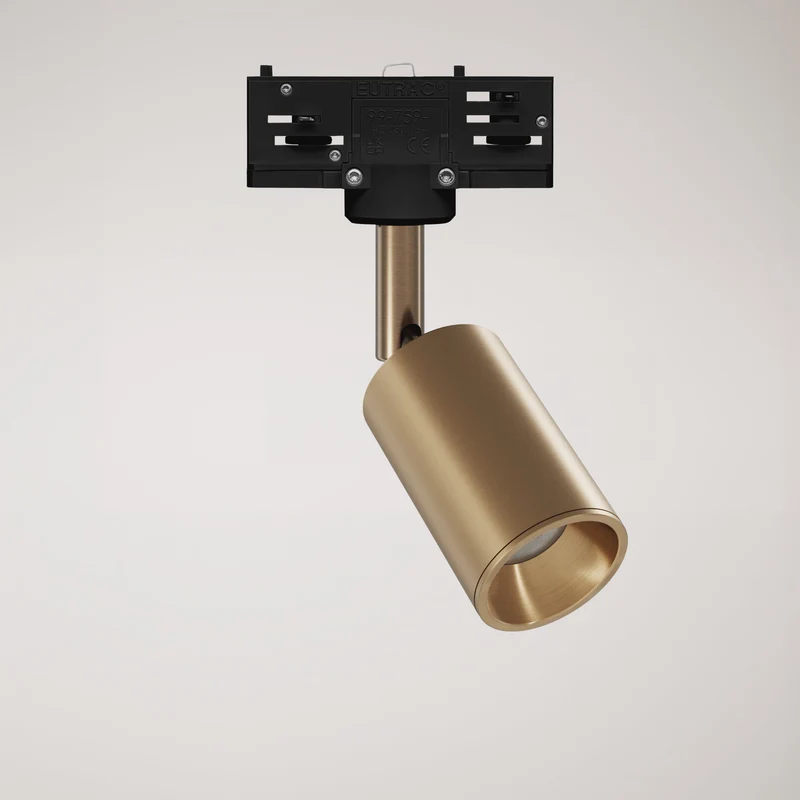 Spot orientable Bispot pour système à rail - Bronze satiné