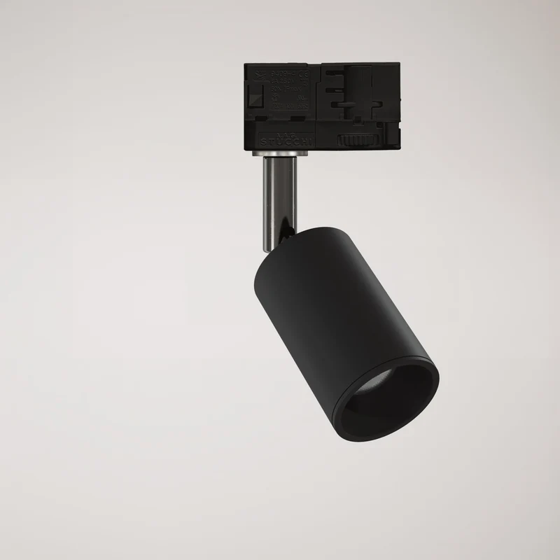 Spot orientable Bispot pour système sur rail - Noir