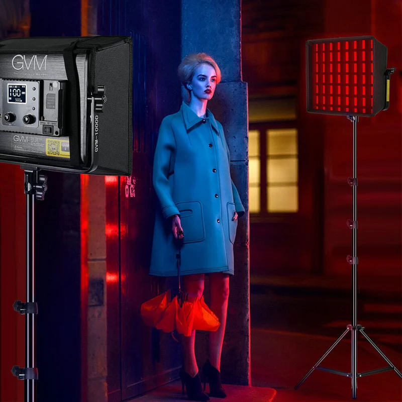 GVM-1000D 45W Bi-Color & RGB Video Light(3-Light Kit)