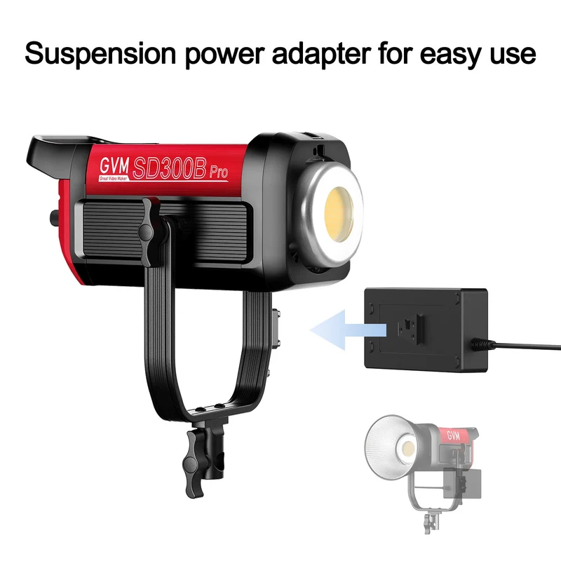 (Open Box)GVM PRO-SD300B 300W Bi-Color Monolight V-mount Mesh Bluetooth