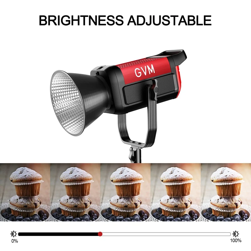 (Open Box)GVM PRO-SD300B 300W Bi-Color Monolight V-mount Mesh Bluetooth