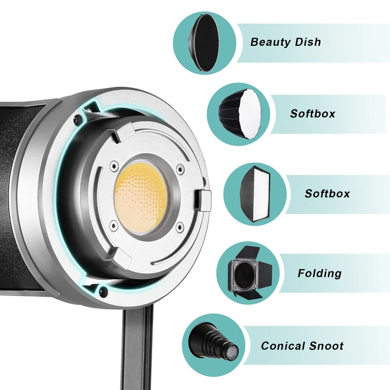 GVM SD200D 200W High Power Bi-Color LED Spotlight Light With Softbox(2-Light Kit Include Free Softbox $59*2)