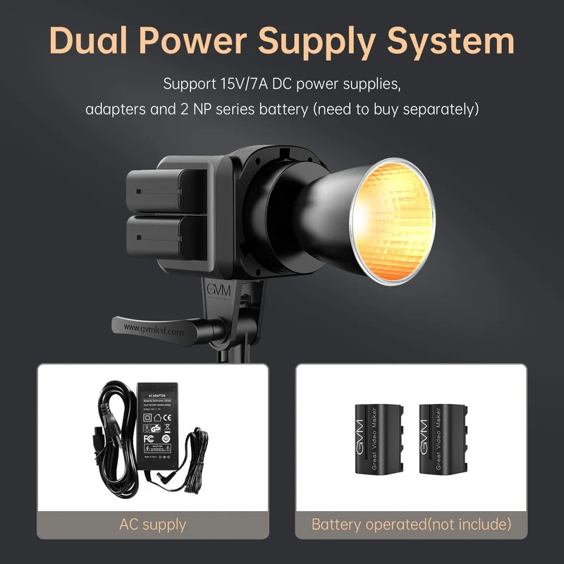 GVM SD80D Bi-Color LED Monolight Kit（buy 1 get 1 free）