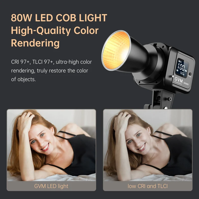 GVM SD80D Bi-Color LED Monolight Kit（buy 1 get 1 free）