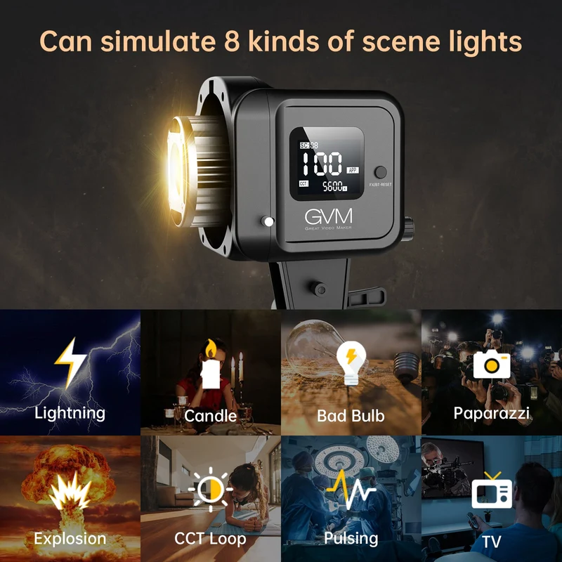 GVM SD80D Bi-Color LED Monolight Kit（buy 1 get 1 free）