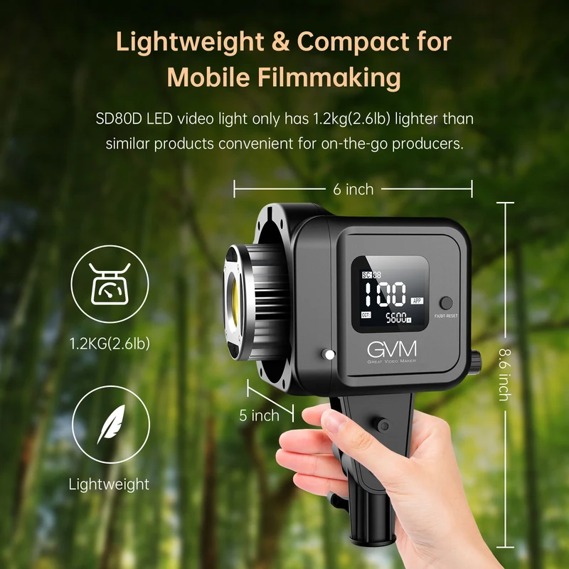 GVM SD80D Bi-Color LED Monolight Kit（buy 1 get 1 free）