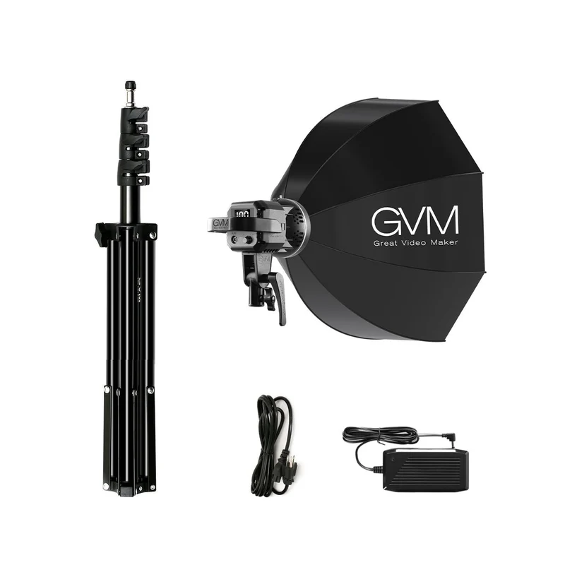GVM 80W LED Spotlight Daylight Kit with Softbox
