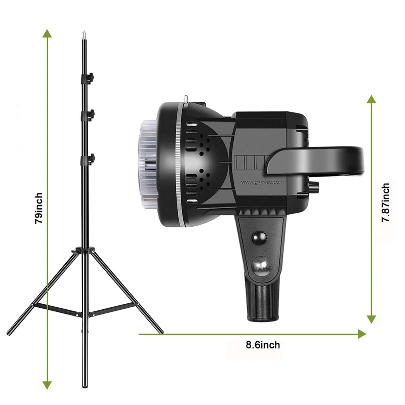 GVM 80W LED Spotlight Daylight Kit with Softbox