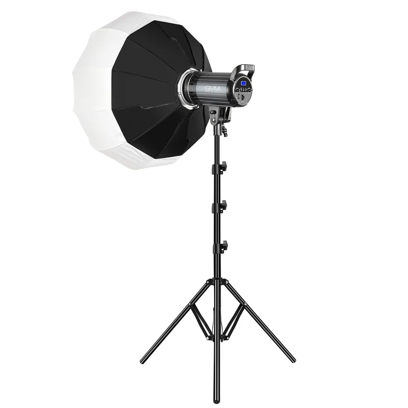 GVM-G100W 90W High Power LED Spotlight Bi-Color Studio Lighting Kit with Lantern Softbox (Open Box)