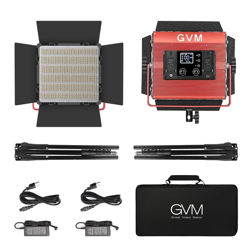 GVM-1200D 50W Bi-Color+50W RGB 2lamp-Video Light With Softbox