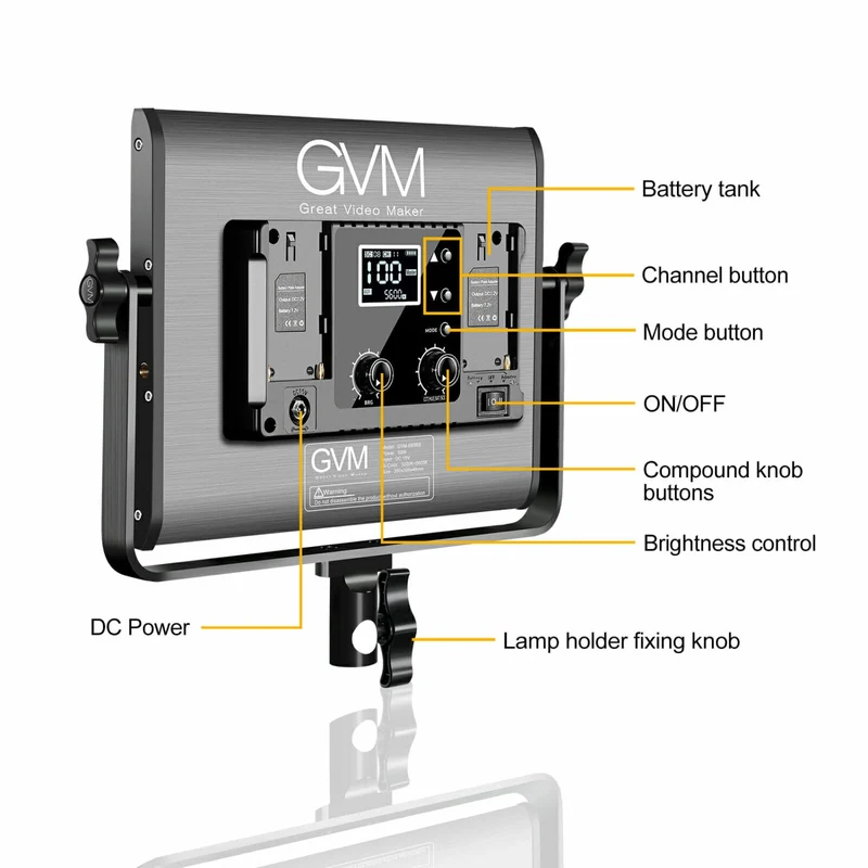 (Open Box)GVM 680RS RGB LED Video Light with Lighting Kits, 50W Led Panel Light with Bluetooth Control, 2 Packs Photography Lighting for YouTube Studio, Video Shooting, Gaming, Streaming, Conference