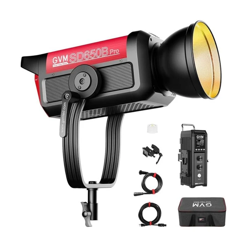 GVM PRO-SD650B 650W Bi-Color Monolight(V-mount & Mesh Bluetooth)（Open Box）