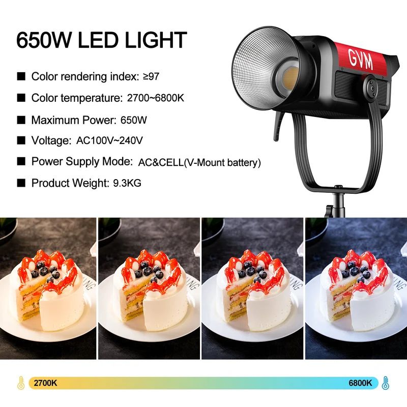 GVM Pro SD650B Bi-Color LED Monolight
